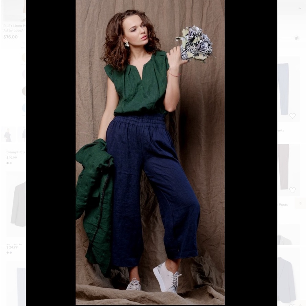 100% New Linen Pant With Pockets.